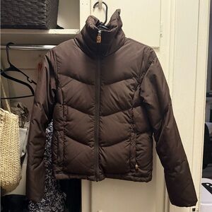 Aritzia Chocolate Brown Puffer Jacket